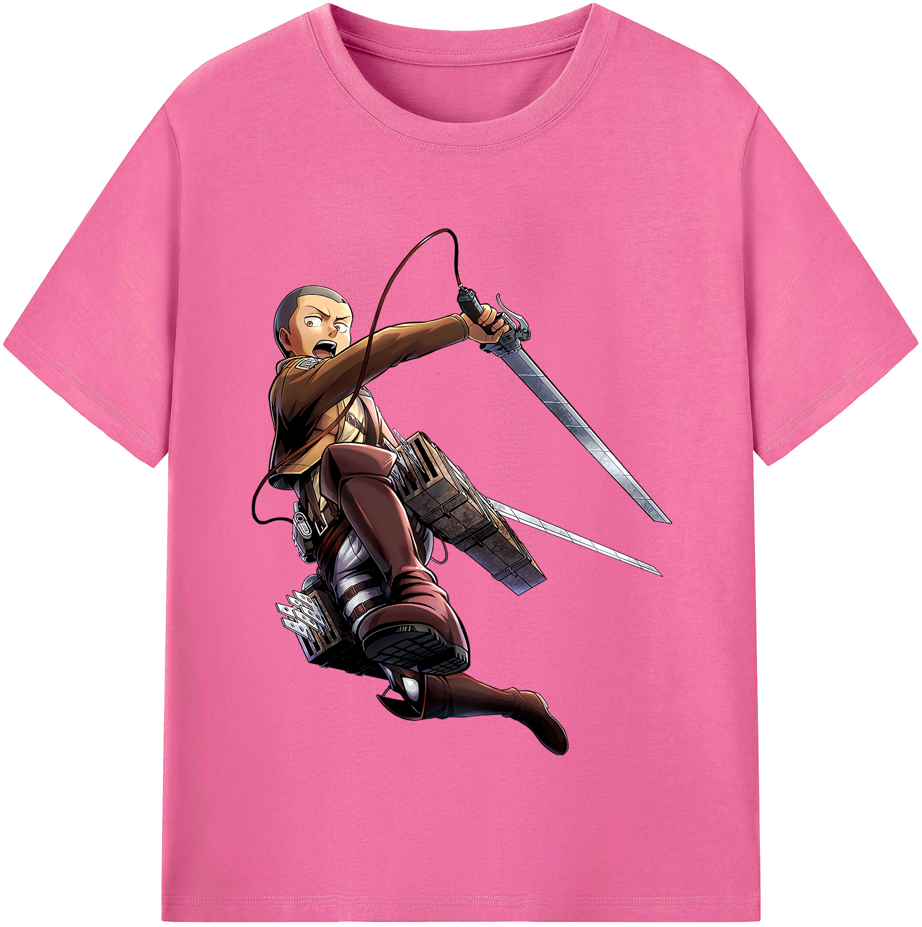 （画像用） 進撃の巨人 コニー·スプリンガー Attack on Titan Connie Springer レディースカジュアルプリントTシャツ（綿100％）